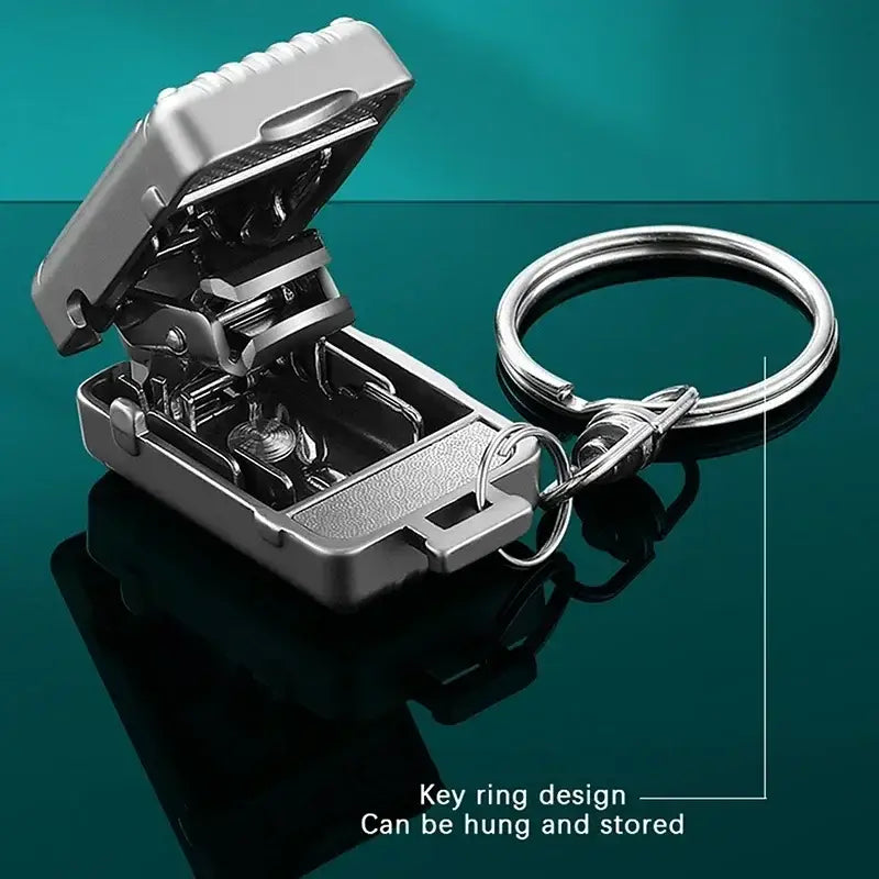 Foldable Stainless Steel Nail Clipper Keychain – Portable Rotary Nail Cutter for Fingernails & Toenails (Manicure
