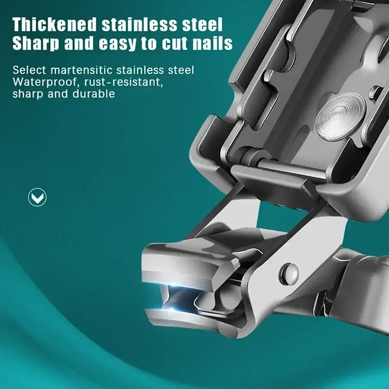 Foldable Stainless Steel Nail Clipper Keychain – Portable Rotary Nail Cutter for Fingernails & Toenails (Manicure