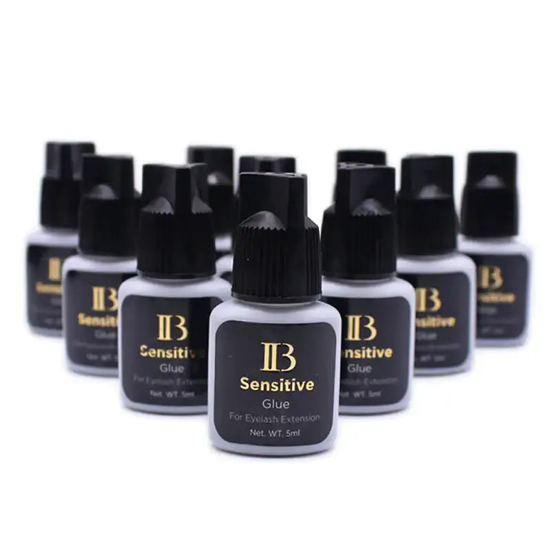 Glue Sensitive Type – Professional Individual Eyelash Extensions Adhesive 5ml Fast Drying - 10 bottles