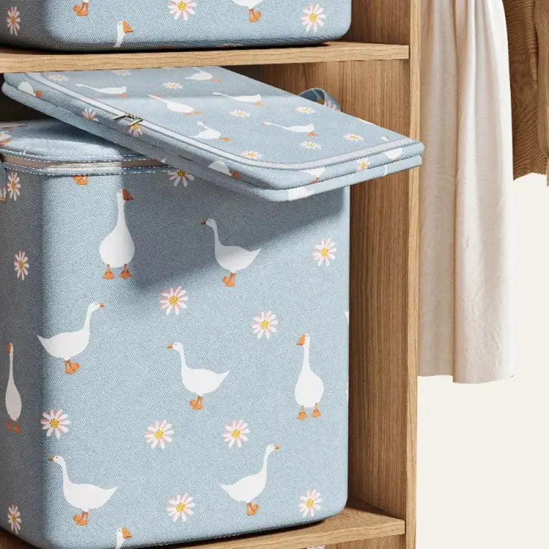 Large Capacity Clothes & Quilt Storage Bag – Foldable Non-Woven Wardrobe Organizer Box (100L / 140L / 180L)