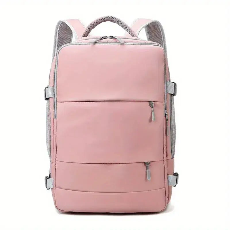 Large Capacity Multifunction Travel Backpack with Shoe Compartment – Waterproof Multilayer Journey Luggage Bag - Pink