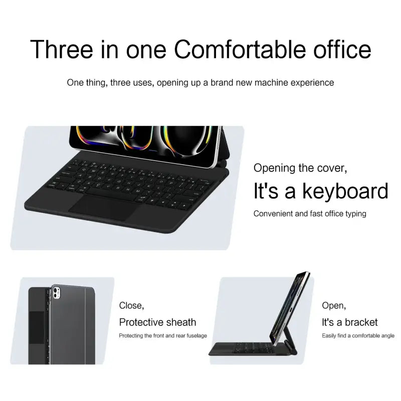 Magic Keyboard Case For iPad Pro 11 inch 12.9’’ M2 13 M4 Air 4th 5th ipad10 10th 10.9 Smart Cover Multi-touch Magnetic