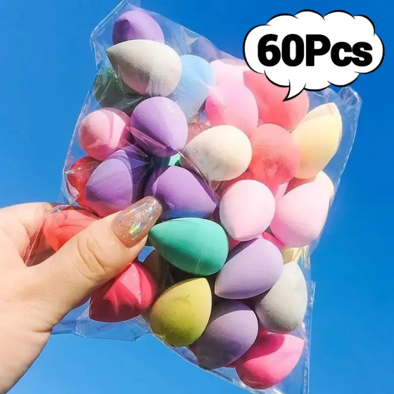 Mini Makeup Sponges – Soft Hydrophilic Non-Latex Beauty Eggs for Liquid Foundation Concealer & Powder - 60pcs