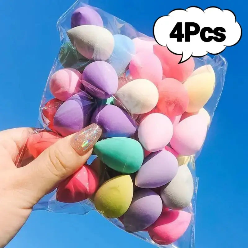 Mini Makeup Sponges – Soft Hydrophilic Non-Latex Beauty Eggs for Liquid Foundation Concealer & Powder - 4pcs