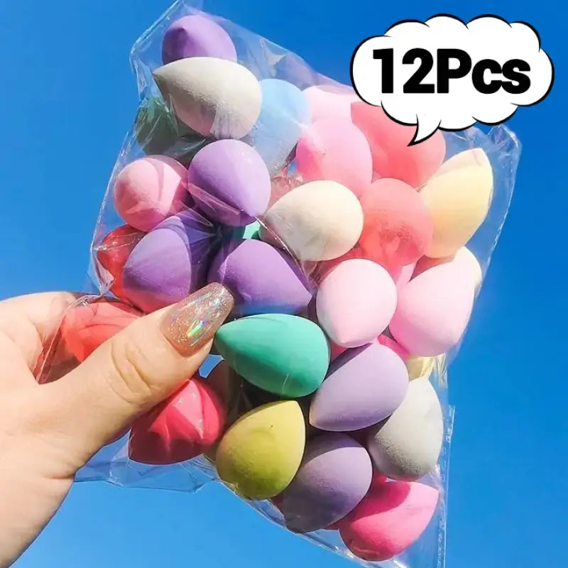 Mini Makeup Sponges – Soft Hydrophilic Non-Latex Beauty Eggs for Liquid Foundation Concealer & Powder - 12pcs