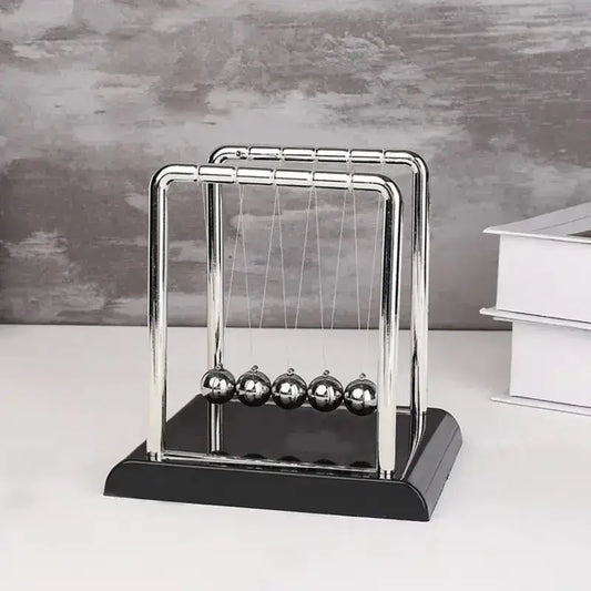 Newton’s Cradle Steel Ball Pendulum Desktop Toy – Physics Teaching Aid Stress Relief & Home Office Decoration