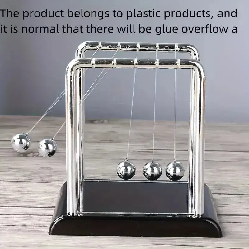 Newton’s Cradle Steel Ball Pendulum Desktop Toy – Physics Teaching Aid Stress Relief & Home Office Decoration