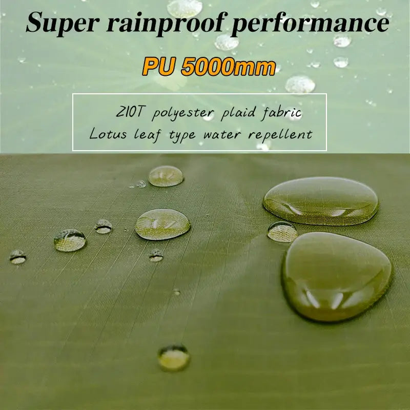 Octagon 5x5 Black Coating Tarp for 12 People – Waterproof Outdoor Camping Sunshade Awning