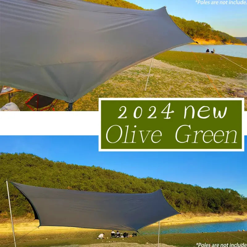 Octagon 5x5 Black Coating Tarp for 12 People – Waterproof Outdoor Camping Sunshade Awning