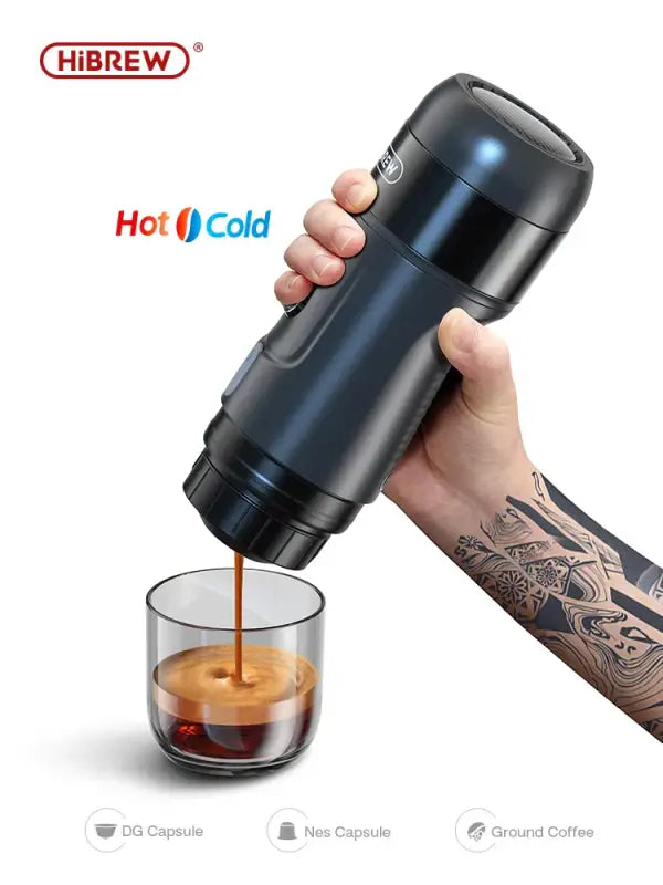 Portable Espresso Coffee Machine for Car & Home – DC12V Compatible with Nespresso & Dolce Gusto Pod
