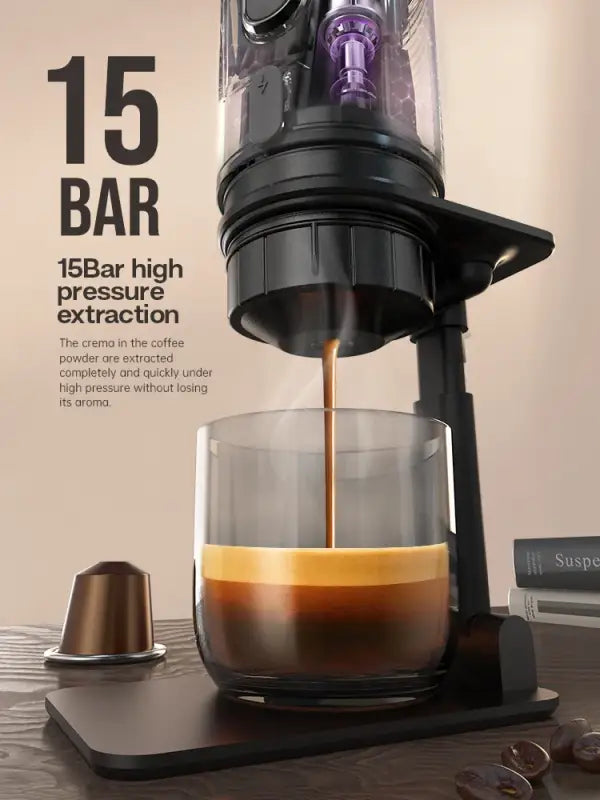 Portable Espresso Coffee Machine for Car & Home – DC12V Compatible with Nespresso & Dolce Gusto Pod