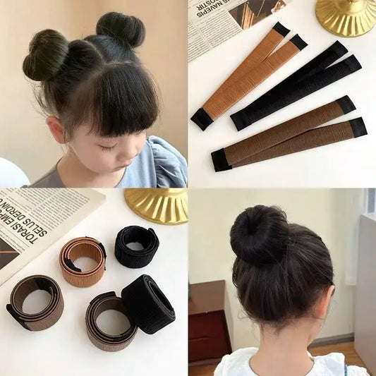 Sweet French Twist Hair Band Bun Maker DIY Magic Tool for Girls & Ladies Synthetic Donut Headband