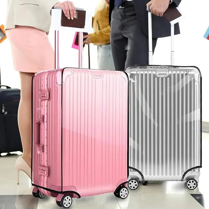 Transparent PVC Luggage Cover – Wear-Resistant Protective Case for 18–24’’ Wheeled Suitcases