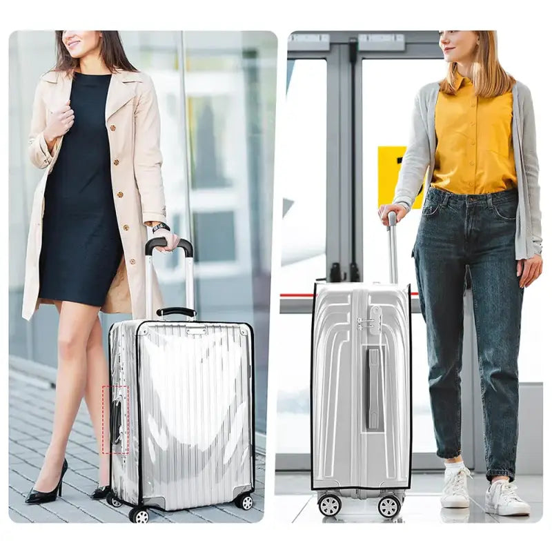 Transparent PVC Luggage Cover – Wear-Resistant Protective Case for 18–24’’ Wheeled Suitcases
