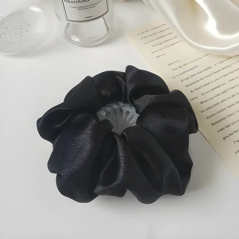 Trendy Bird Nest Hair Clip Bun Ponytail Holder Scrunchie Claw for Women Girls Stylish Hair Accessory - black / CN