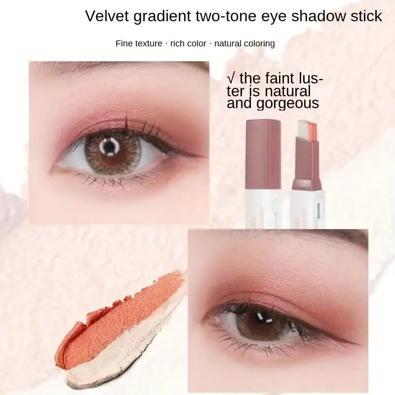 Two-Color Gradient Eyeshadow Stick – Long-Lasting Natural & Three-Dimensional Eye Makeup
