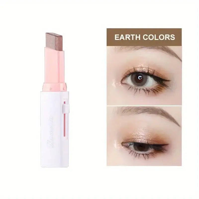 Two-Color Gradient Eyeshadow Stick – Long-Lasting Natural & Three-Dimensional Eye Makeup - 04